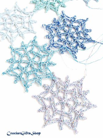 Crochet Pattern Christmas Snowflake Ornaments (11)