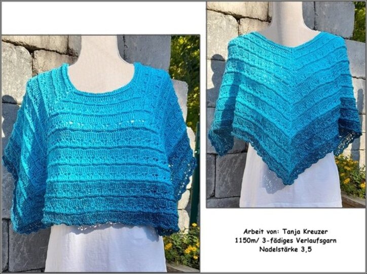 Häkelanleitung Set Poncho "Kendra" + passender Mütze