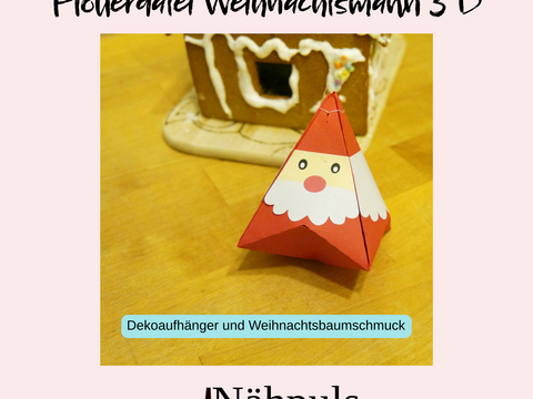 Plotterdatei Weihnachtsmann 3 D