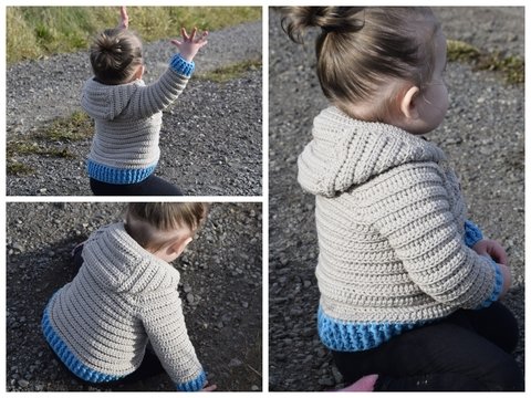 - MINI SMILLA - Kapuzenjacke/Jacke Häkeln, ab Puppengröße 42cm-Größe 110