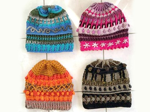 Set "Beanies mit Blickfang"