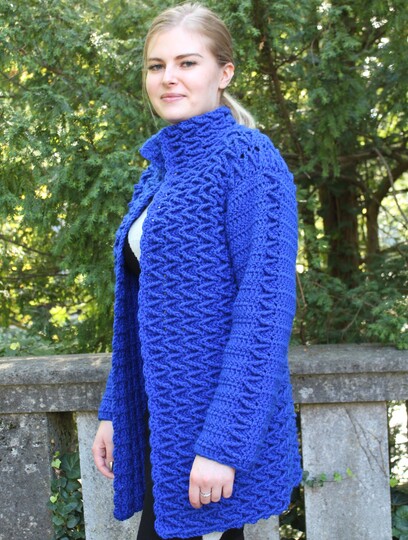 "Zick-Zack" Cardigan häkeln PDF-Anleitung