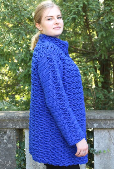 "Zick-Zack" Cardigan häkeln PDF-Anleitung