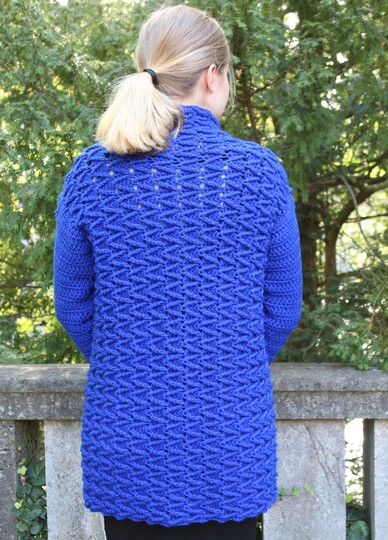 "Zick-Zack" Cardigan häkeln PDF-Anleitung