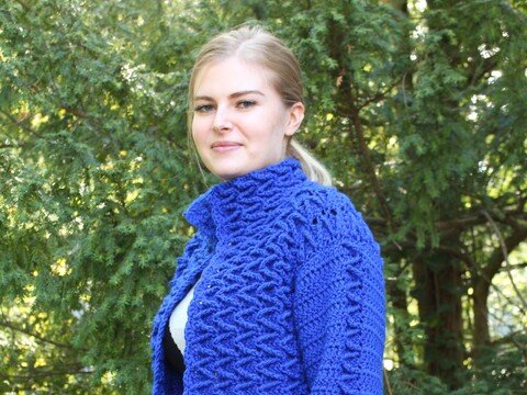 "Zick-Zack" Cardigan häkeln PDF-Anleitung