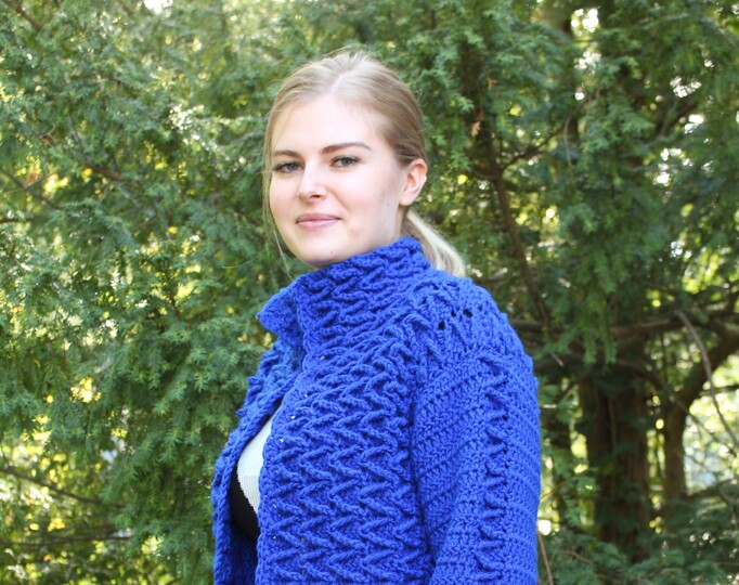 "Zick-Zack" Cardigan häkeln PDF-Anleitung