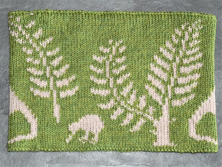 Double Knitting Pattern Cowl "Dinoworld"