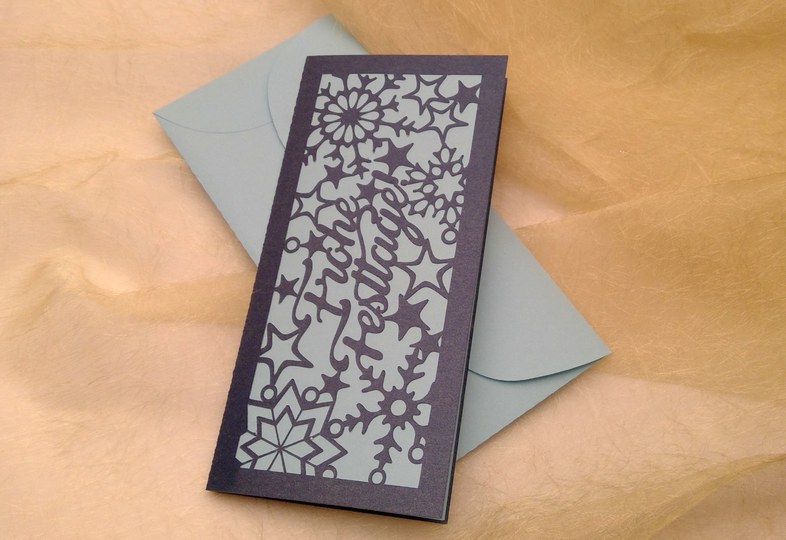 Weihnachtskarte Frohe Festtage Plotterdatei SVG DXF FCM