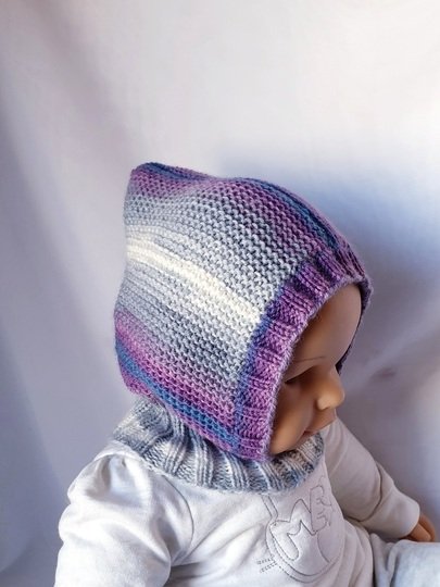 Strickanleitung Schalmütze, Schlupfmütze ca. 8 - 15 Monate   #291