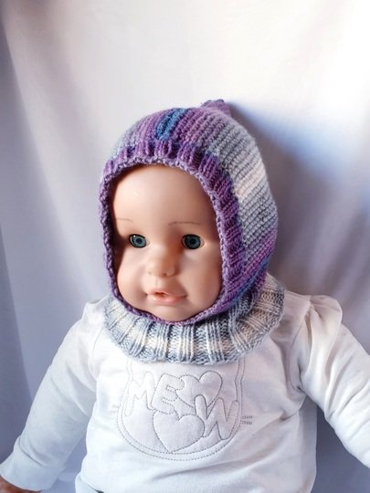 Strickanleitung Schalmütze, Schlupfmütze ca. 8 - 15 Monate   #291