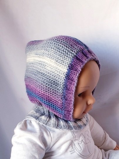 Strickanleitung Schalmütze, Schlupfmütze ca. 8 - 15 Monate   #291