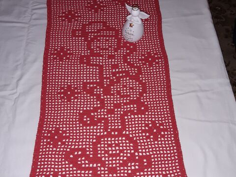 Tischläufer Weihnachten "Lebkuchenmännchen" häkeln