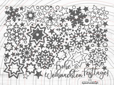 Sternen Mix Plotterdatei SVG DXF