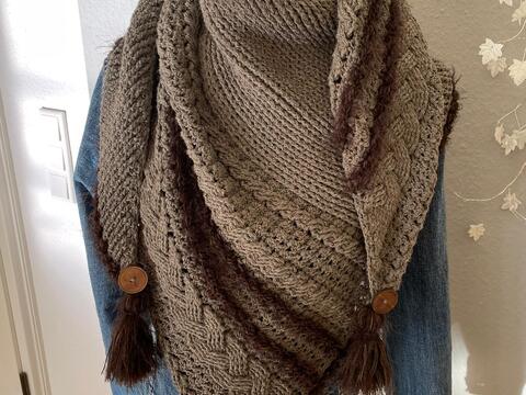 Häkelanleitung asymmetrisches Tuch Flair