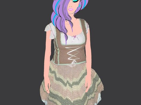 Dirndl Kleid Häkelanleitung