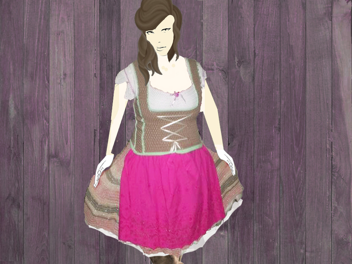 Dirndl Kleid Häkelanleitung