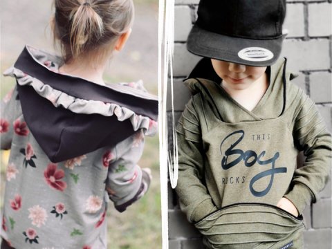 lovely hoodie 50-158 Kapuzenpullover Schnittmuster Pulli Kinderschnitt