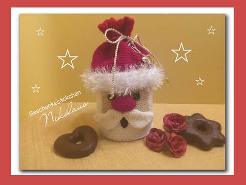 Häkelanleitung / Amigurumi / Geschenkesäckchen Nikolaus