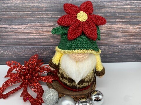 Häkelanleitung Weihnachtsstern Gnom