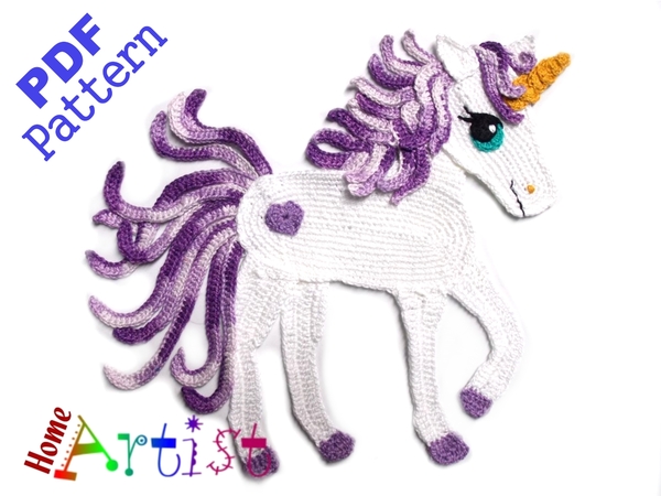 Applikation Crochet Pattern Unicorn 5