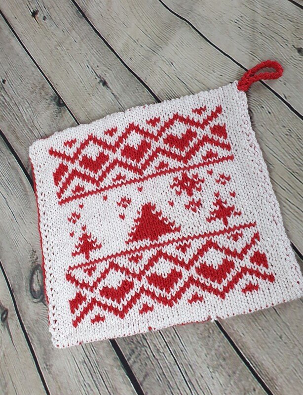 Pattern Christmas Potholder