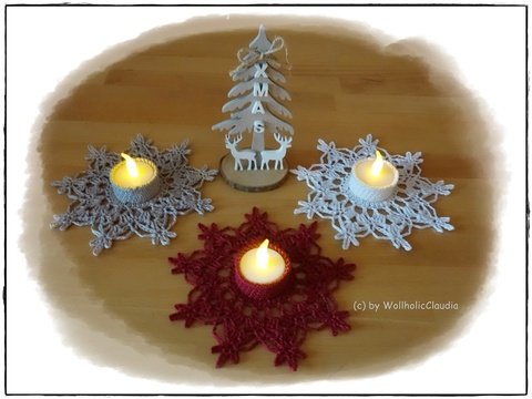 Häkelanleitung LED Teelichthalter + Stern 2021