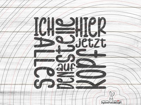 Auf den Kopf Plotterdatei SVG DXF