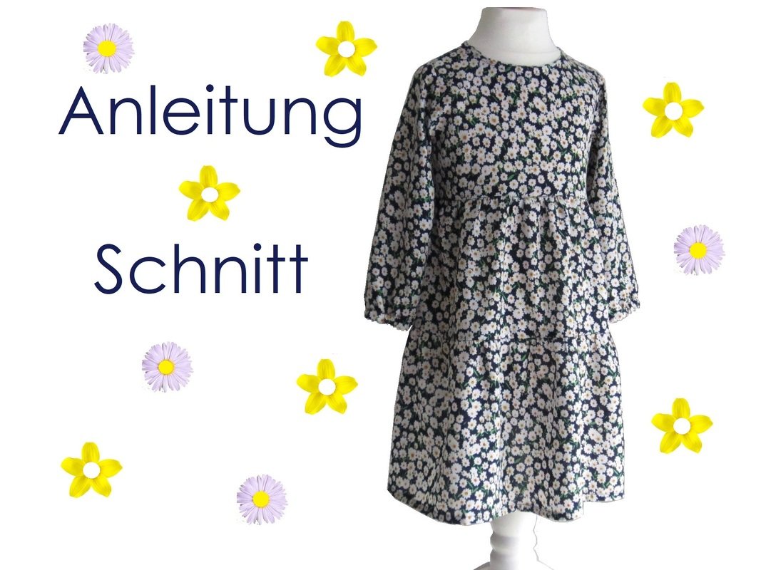 Schnitt + Anleitung Stufenkleid Gr.74 bis 146