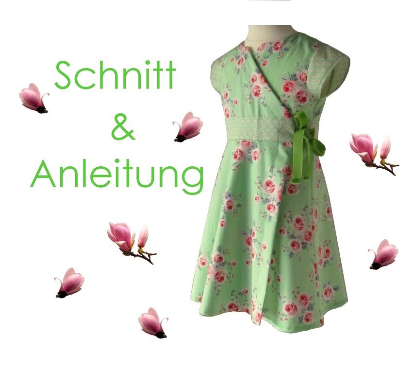 Schnittmuster + Anleitung Wickelkleid Gr. 74-128