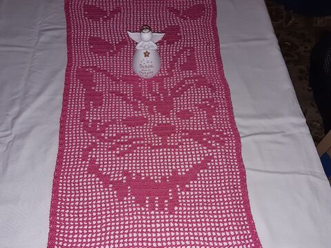 Tischläufer Katze Häkelanleitung