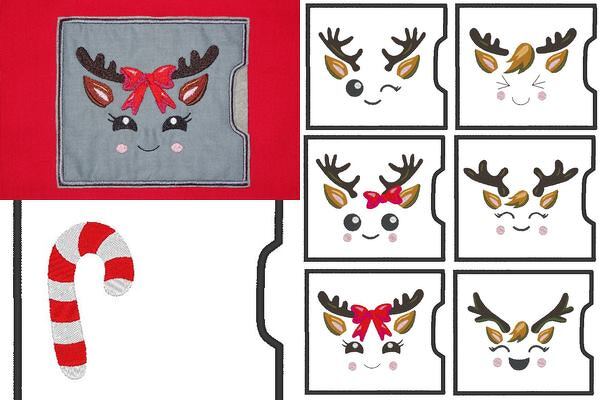 Schokoladen Verpackung Hülle Rentier Gesicht Weihnachten ITH