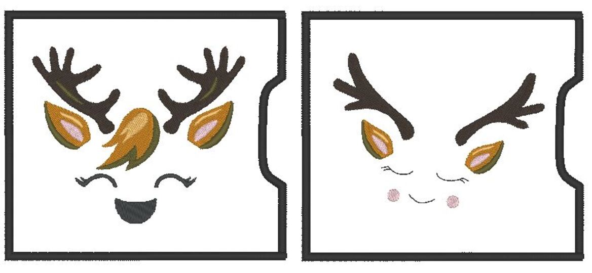 Schokoladen Verpackung Hülle Rentier Gesicht Weihnachten ITH