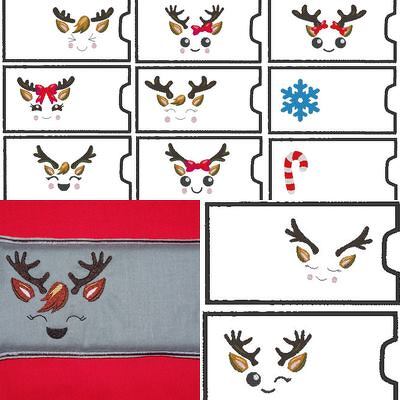 Schokoladen Verpackung Hülle Rentier Gesicht Weihnachten ITH 2 - Bild 2