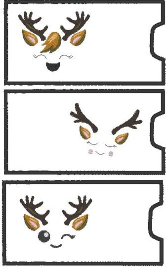 Schokoladen Verpackung Hülle Rentier Gesicht Weihnachten ITH 2