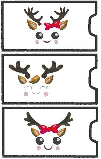 Schokoladen Verpackung Hülle Rentier Gesicht Weihnachten ITH 2