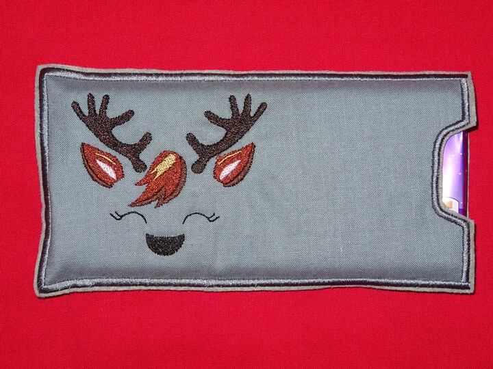 Schokoladen Verpackung Hülle Rentier Gesicht Weihnachten ITH 2