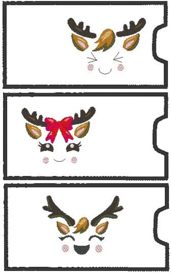 Schokoladen Verpackung Hülle Rentier Gesicht Weihnachten ITH 2