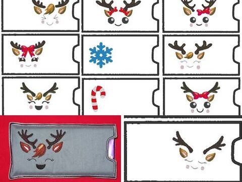 Schokoladen Verpackung Hülle Rentier Gesicht Weihnachten ITH 2