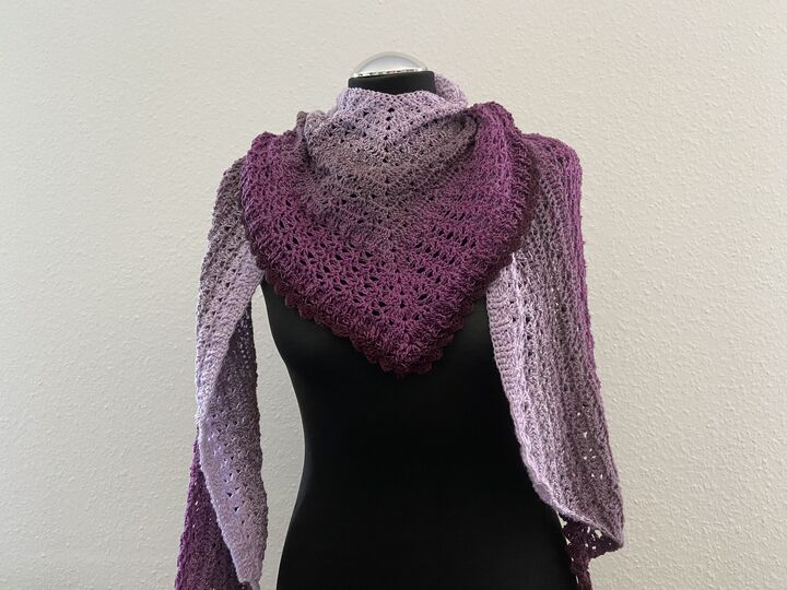 Häkelanleitung - V-Schal "Sekoita"