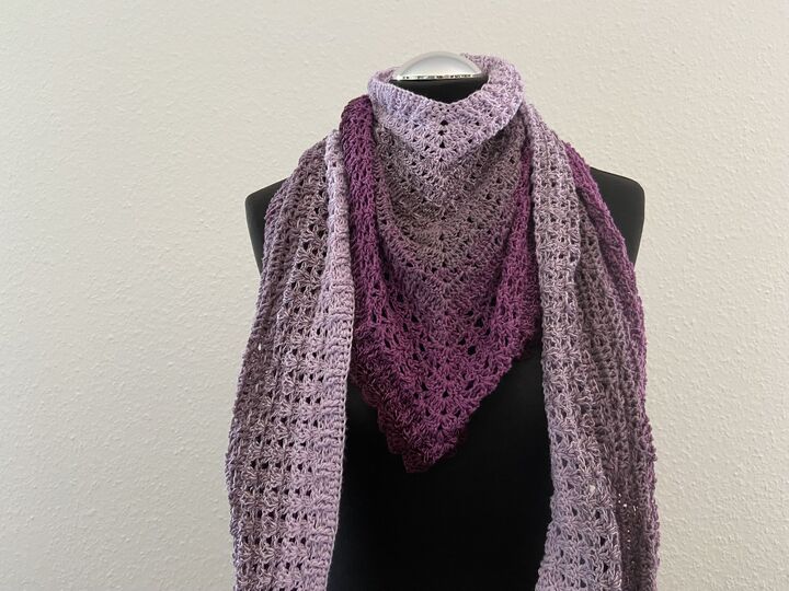 Häkelanleitung - V-Schal "Sekoita"