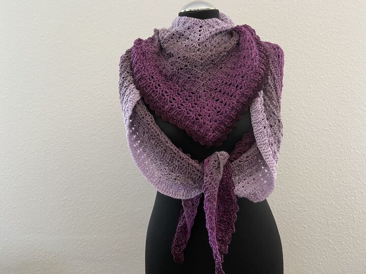 Häkelanleitung - V-Schal "Sekoita"