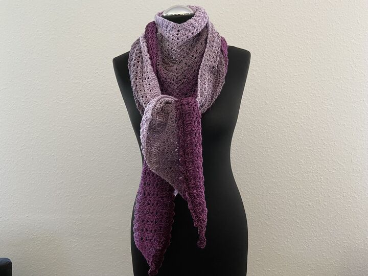 Häkelanleitung - V-Schal "Sekoita"