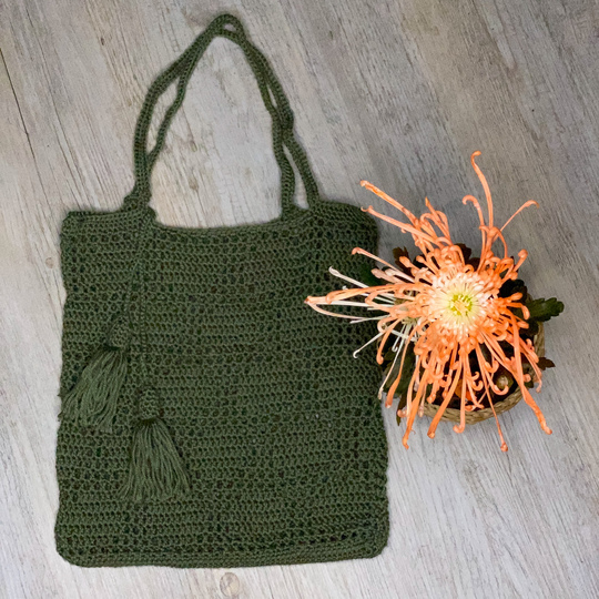 Anleitung Einkaufstasche mit Punkten