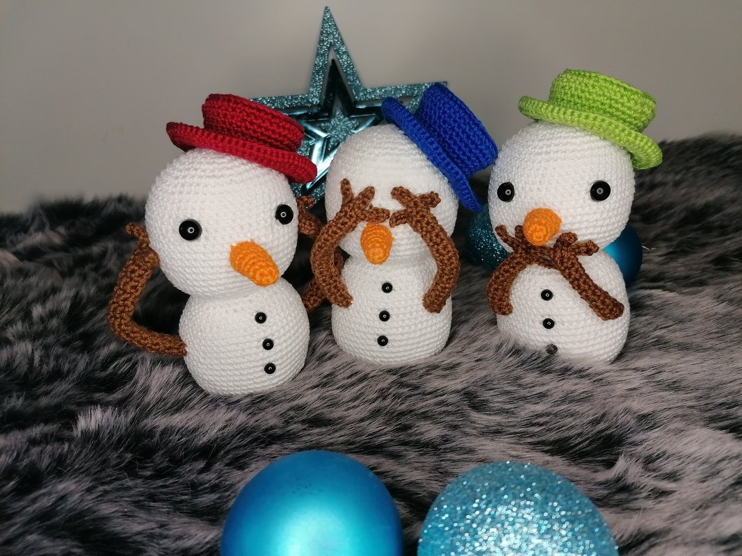 Schneemann Häkelanleitung - Bild 3