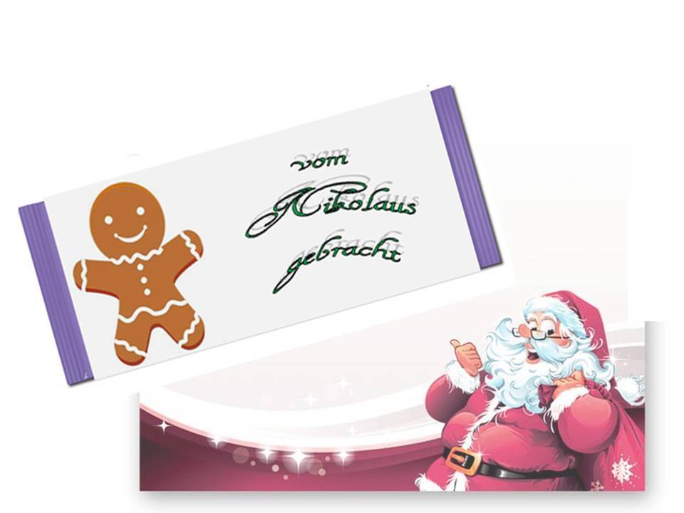 Schokoladentafel Ummantelung Papiervorlage