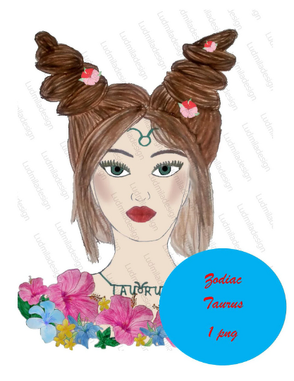 digital image file Zodiac taurus - Image 2