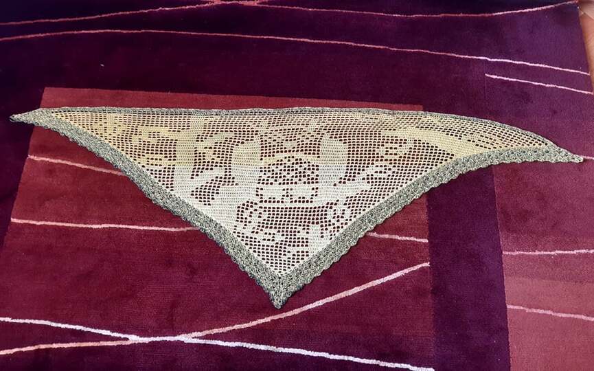 Häkelanleitung Motivtuch "Eule Scarlett"