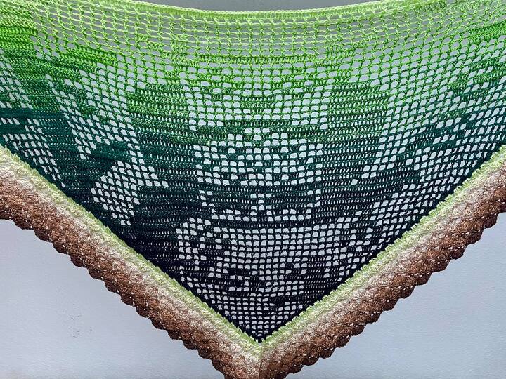 Häkelanleitung Motivtuch "Eule Scarlett"