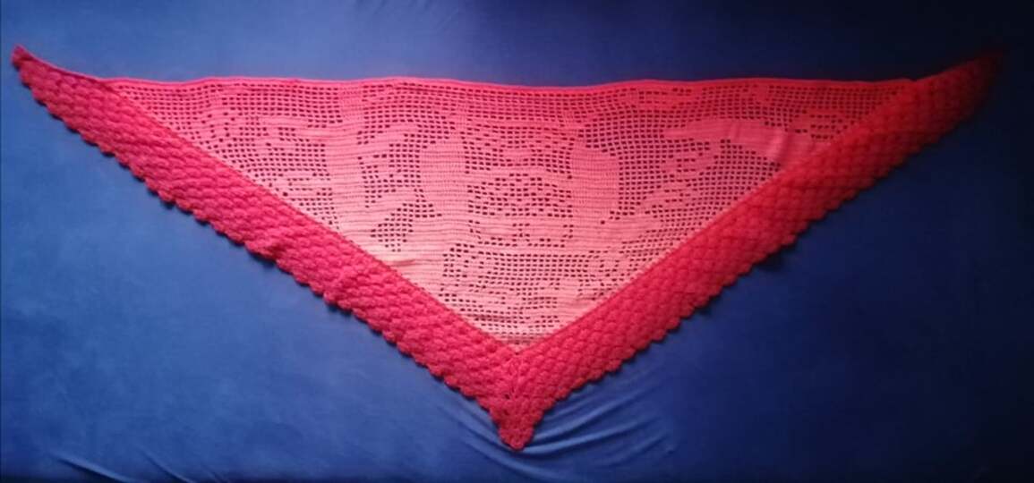 Häkelanleitung Motivtuch "Eule Scarlett"