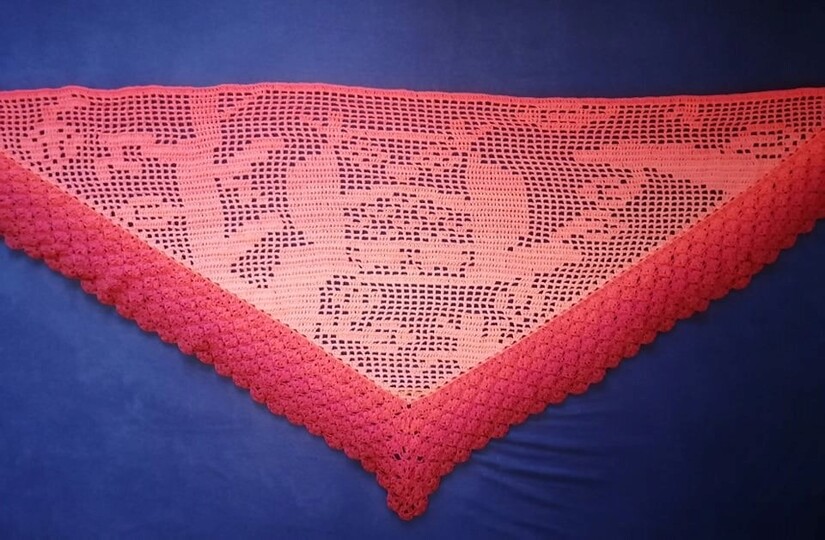 Häkelanleitung Motivtuch "Eule Scarlett"